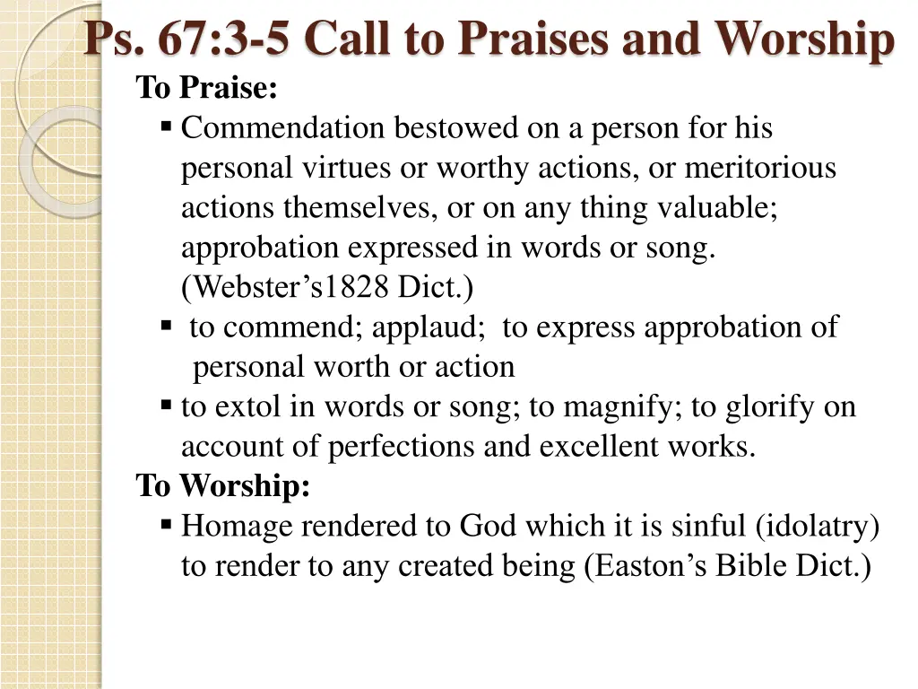 ps 67 3 5 call to praises and worship to praise