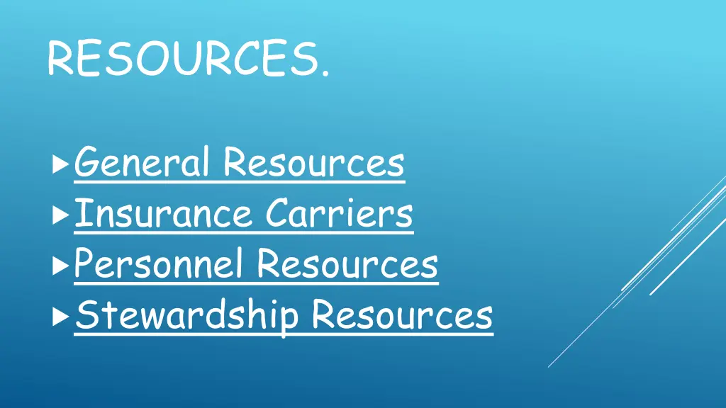 resources