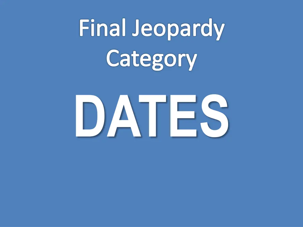 final jeopardy category