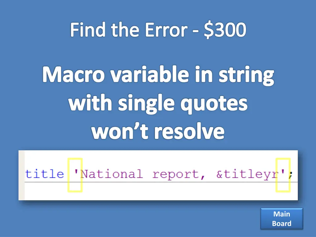find the error 300 1