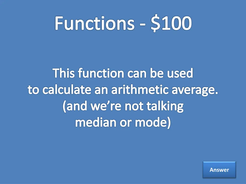 functions 100
