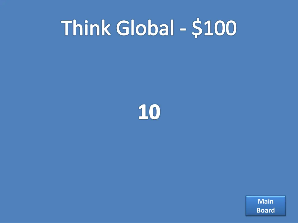 think global 100 1