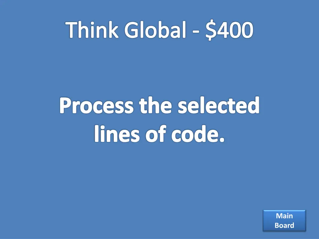 think global 400 1