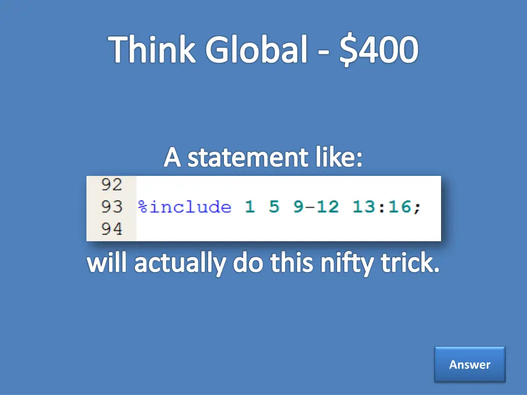 think global 400