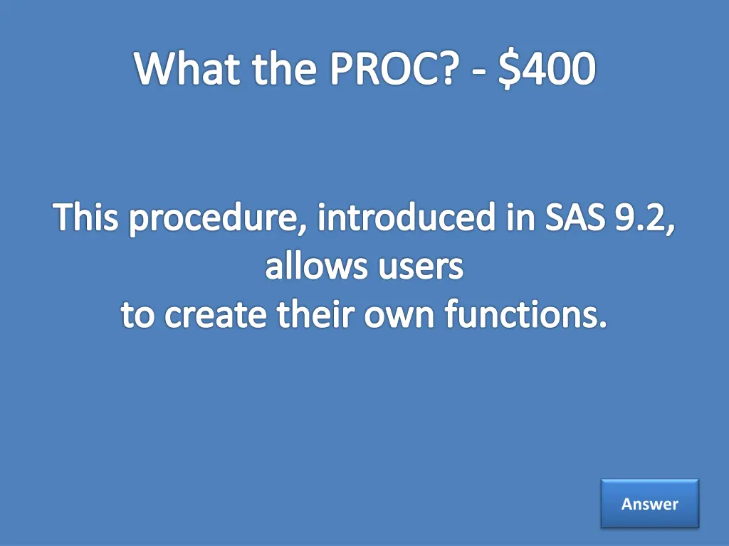 what the proc 400