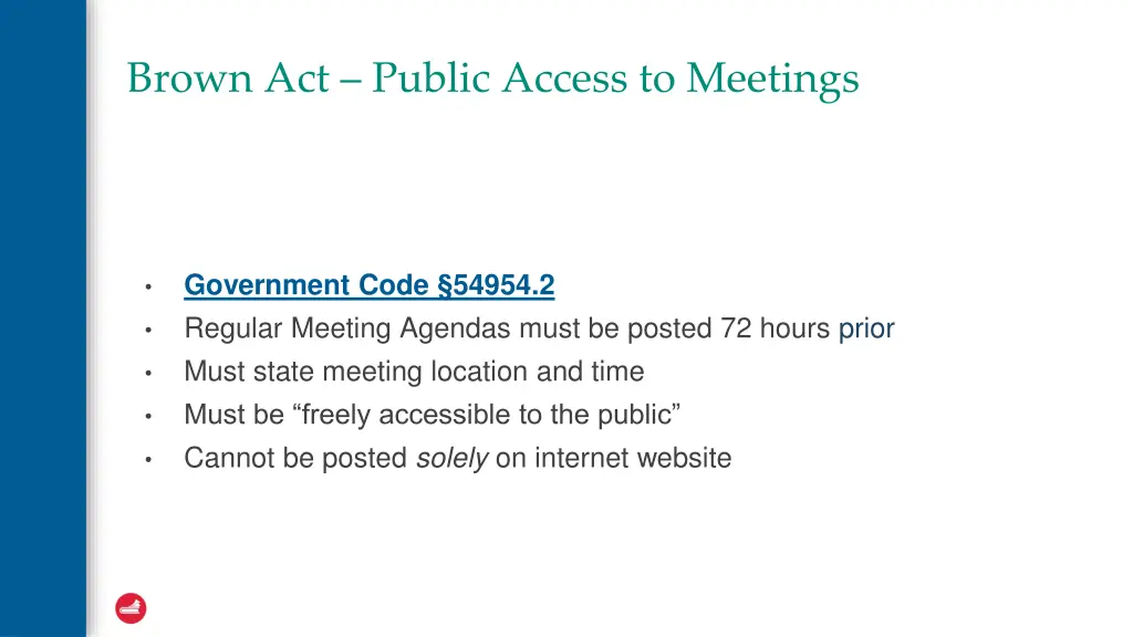 brown act public access to meetings