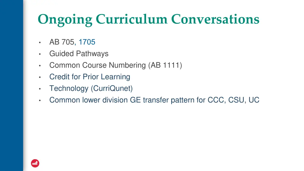 ongoing curriculum conversations