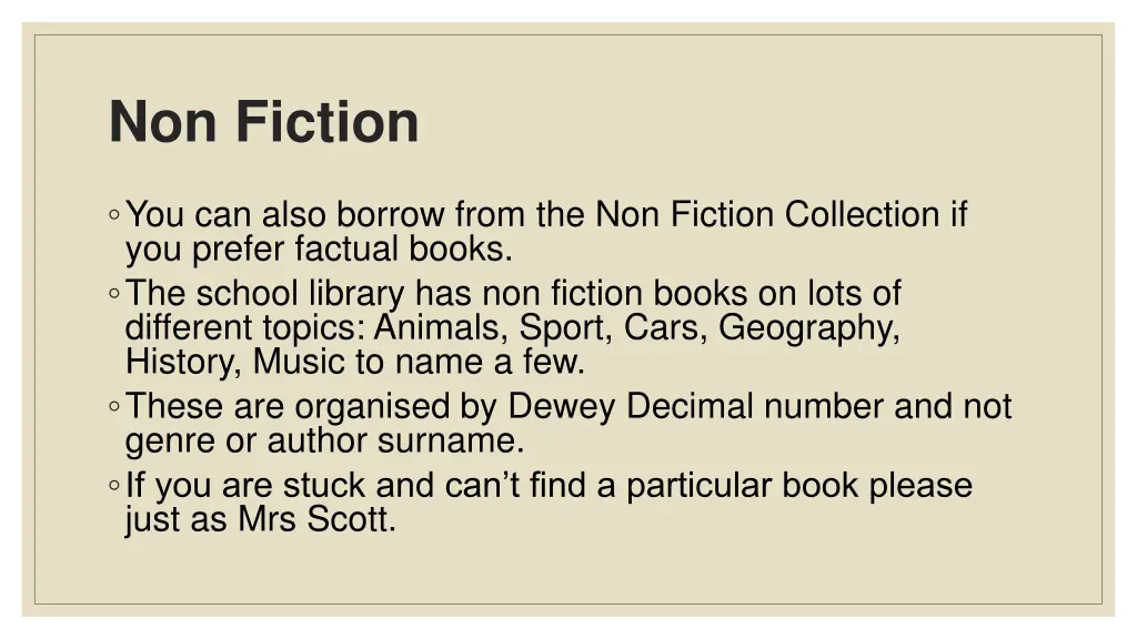 non fiction