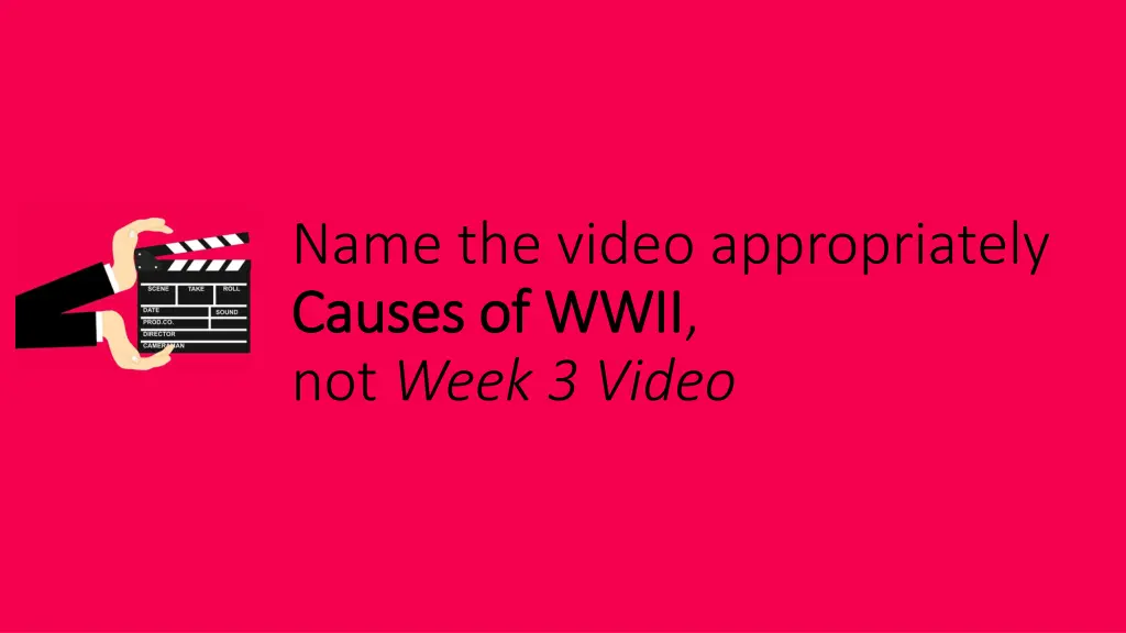 name the video appropriately causes of wwii