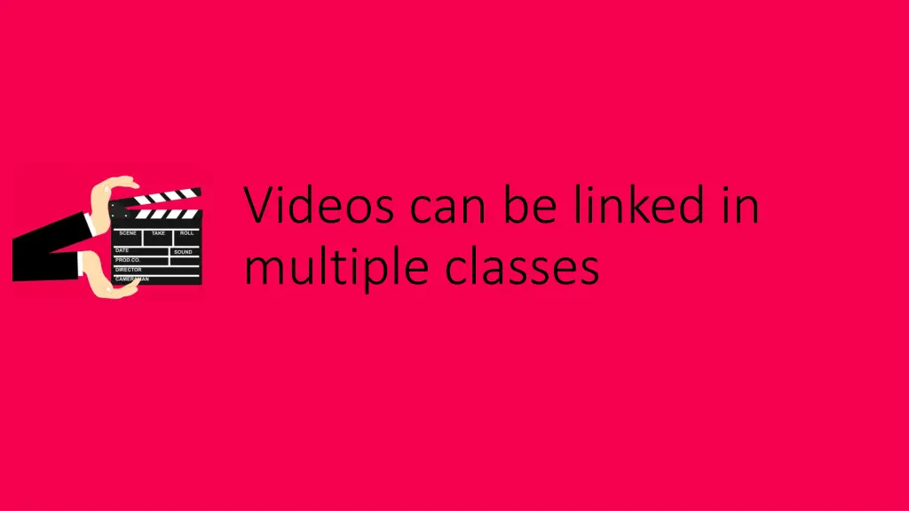 videos can be linked in multiple classes