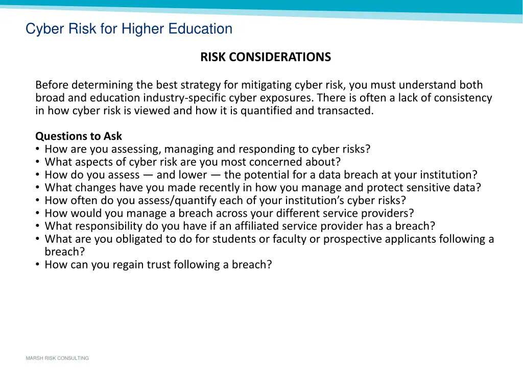 cyber risk for higher education 1