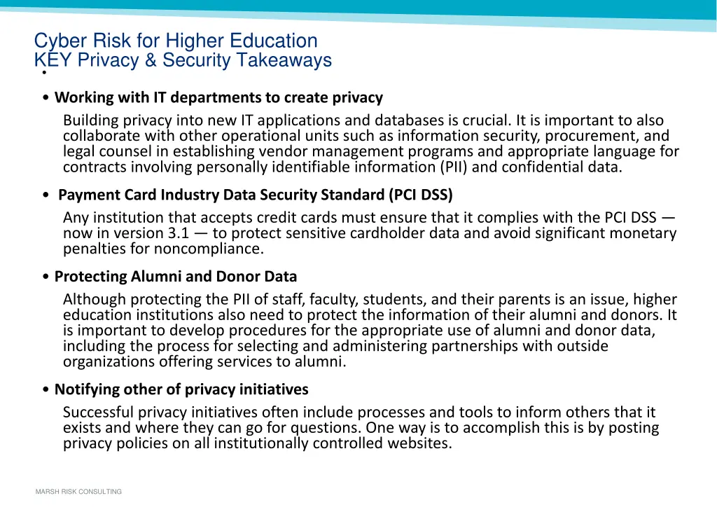 cyber risk for higher education key privacy 1