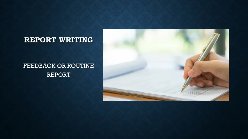 report writing