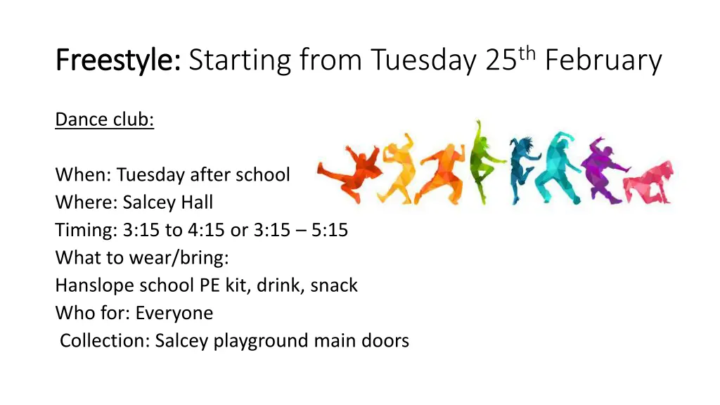 freestyle freestyle starting from tuesday