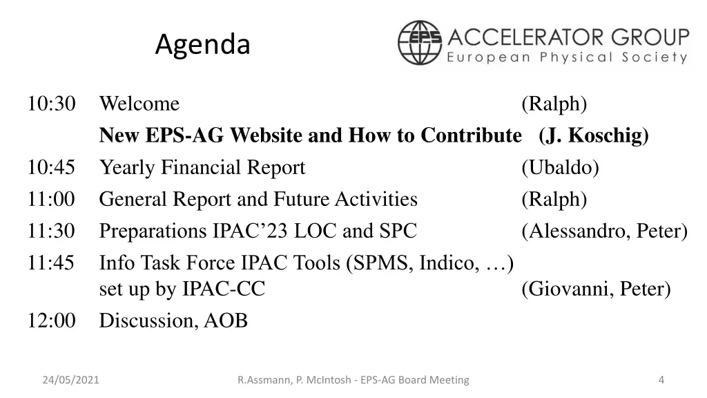 agenda 1