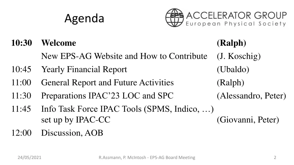 agenda