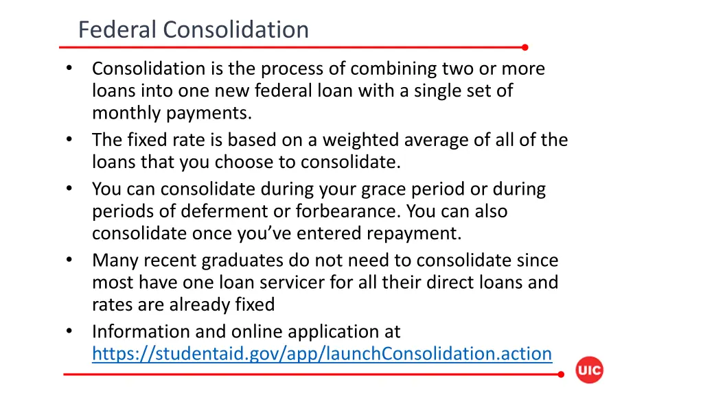 federal consolidation