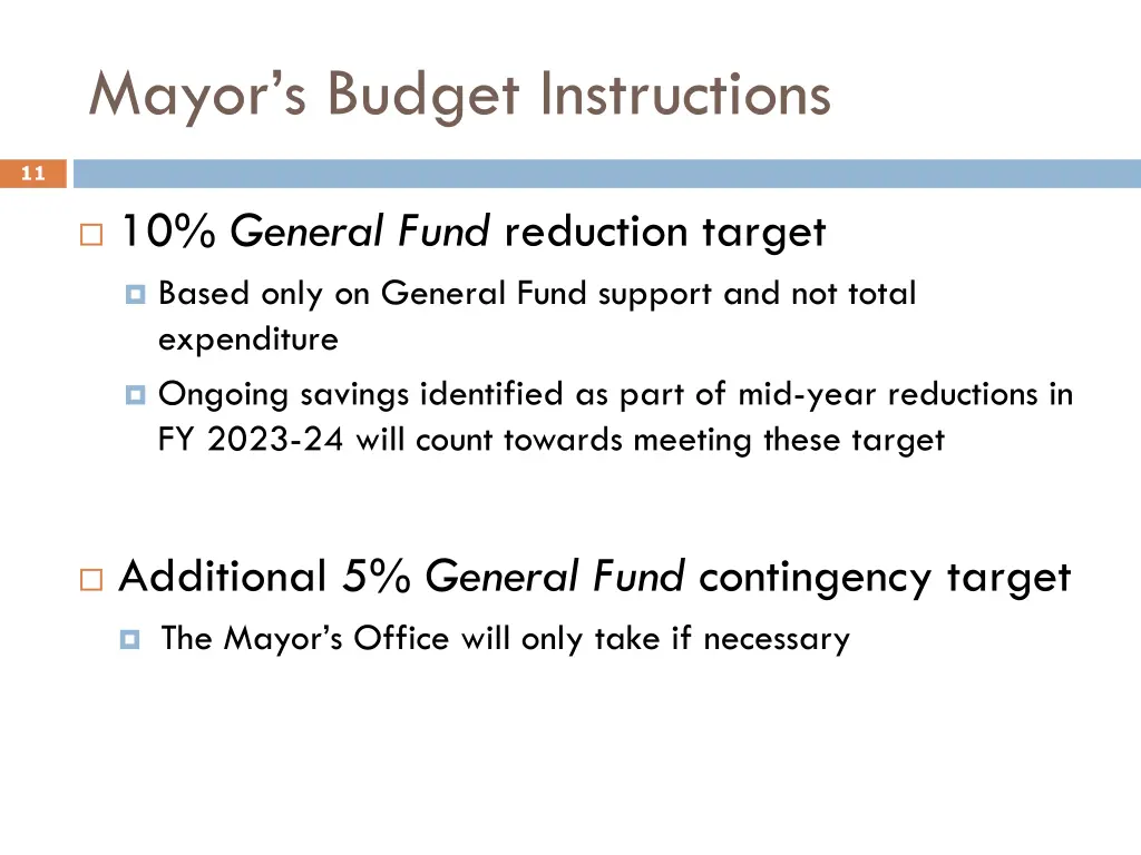mayor s budget instructions