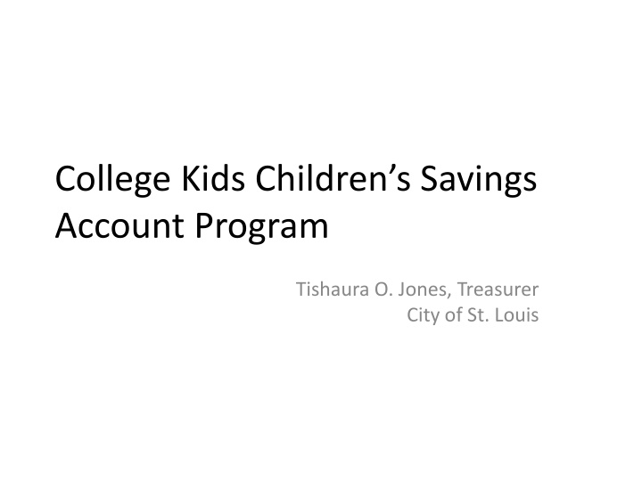college kids children s savings account program