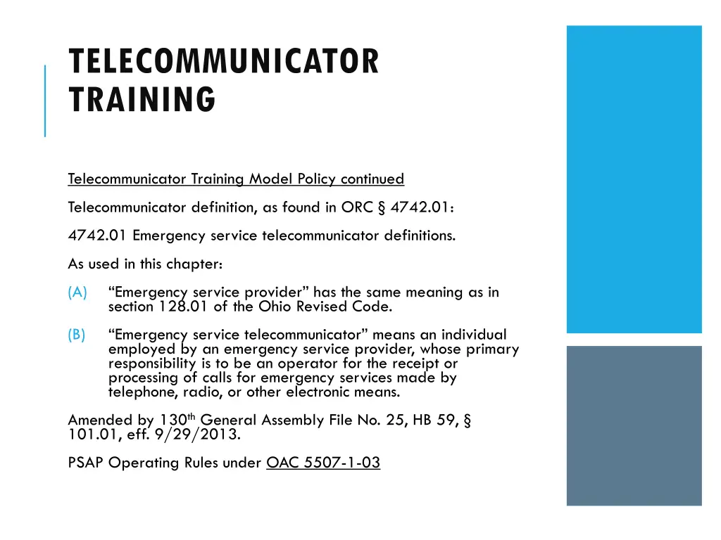 telecommunicator training 7