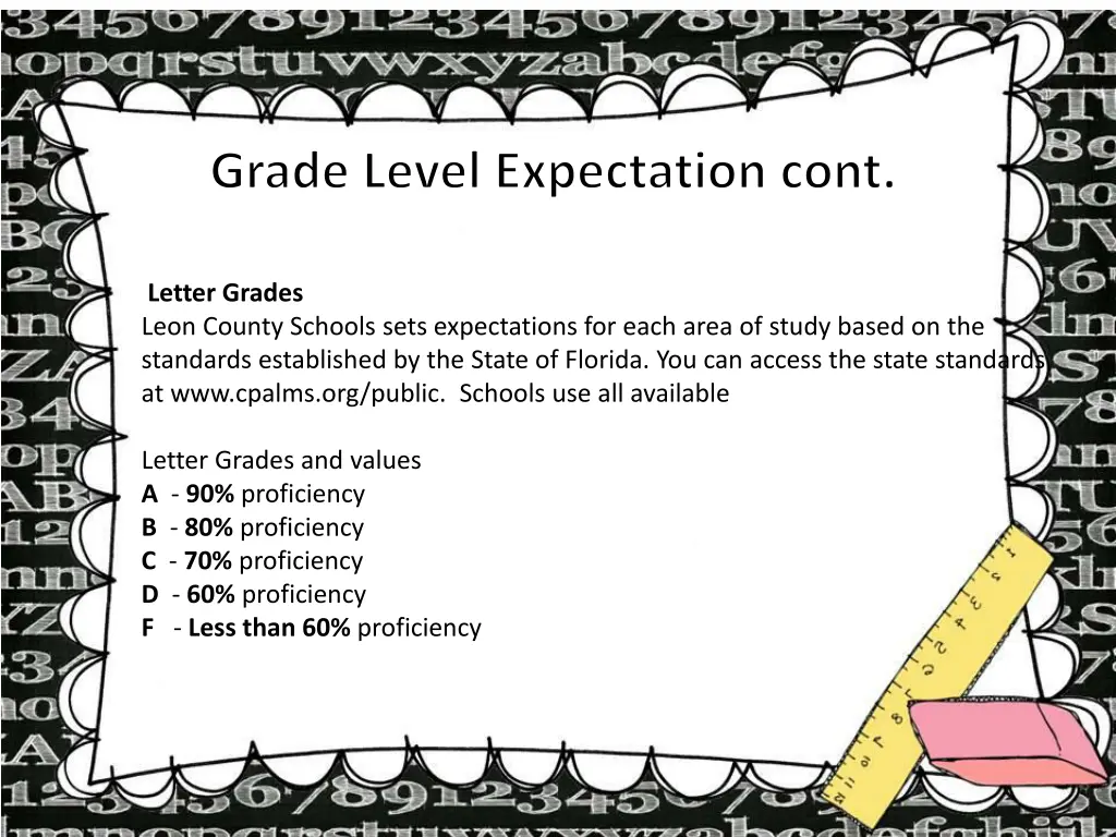 grade level expectation cont