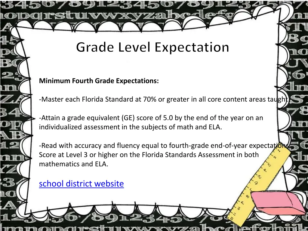 grade level expectation