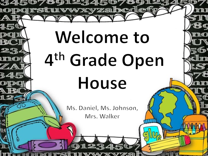 welcome to 4 th grade open house