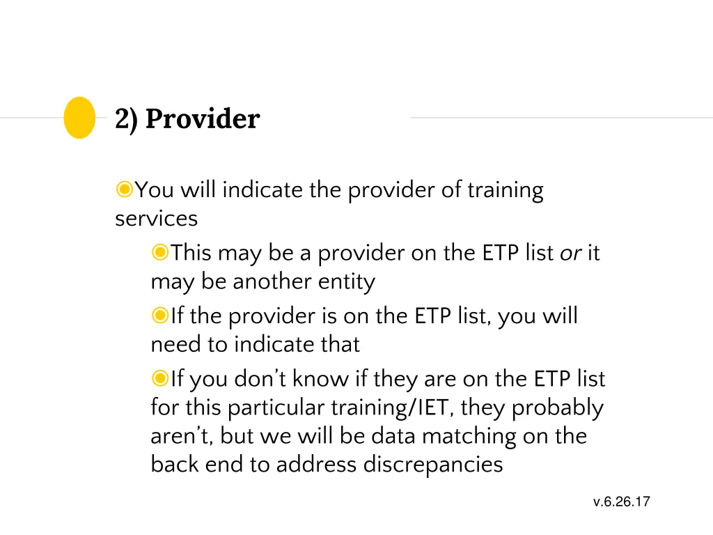 2 provider