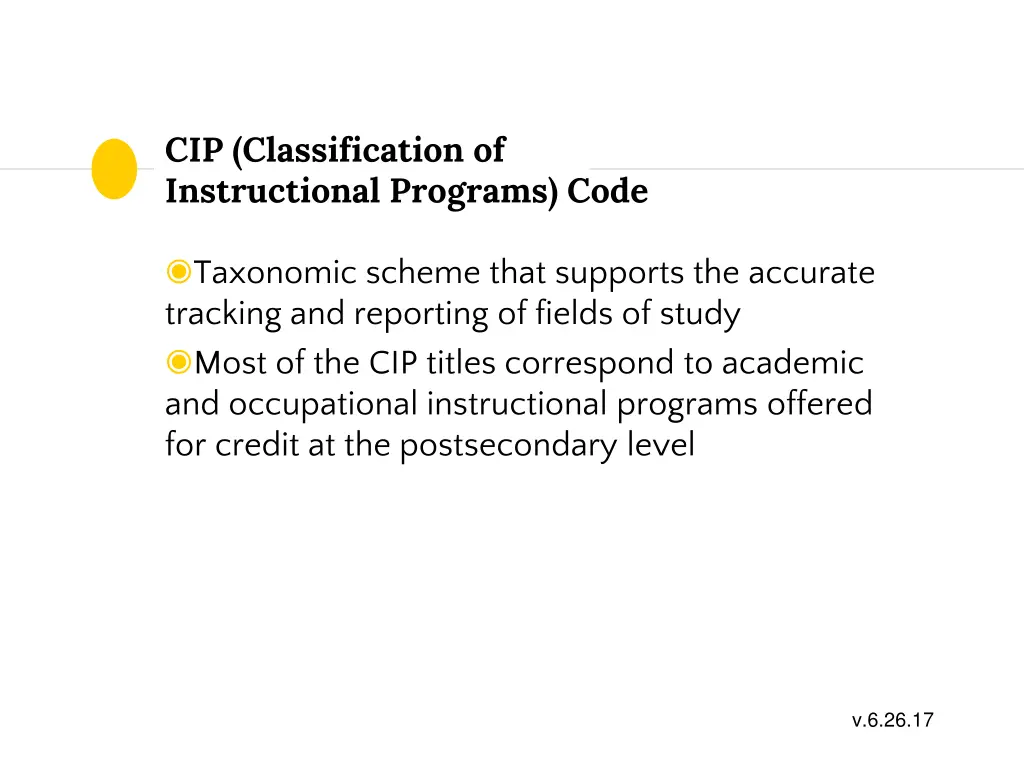 cip classification of instructional programs code