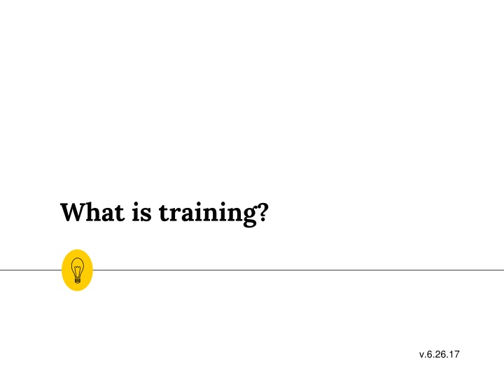 what is training