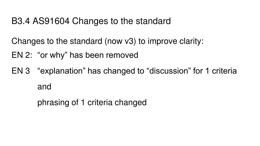 b3 4 as91604 changes to the standard