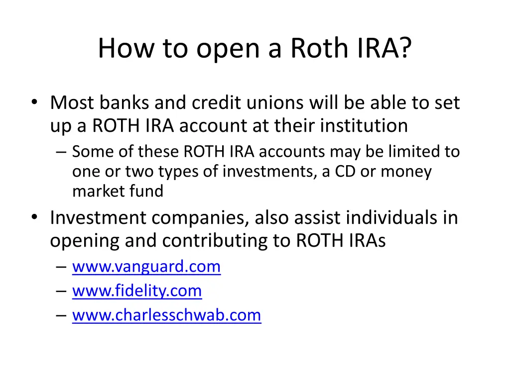 how to open a roth ira