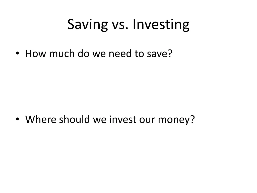 saving vs investing