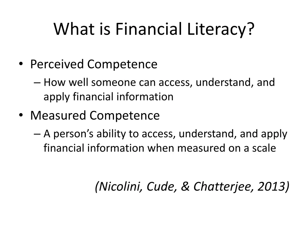 what is financial literacy