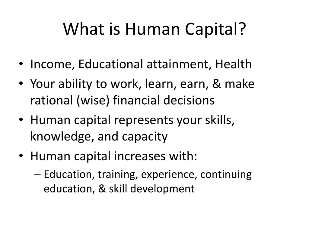 what is human capital