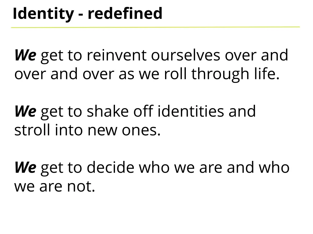 identity redefined