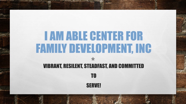 i am able center for family development inc
