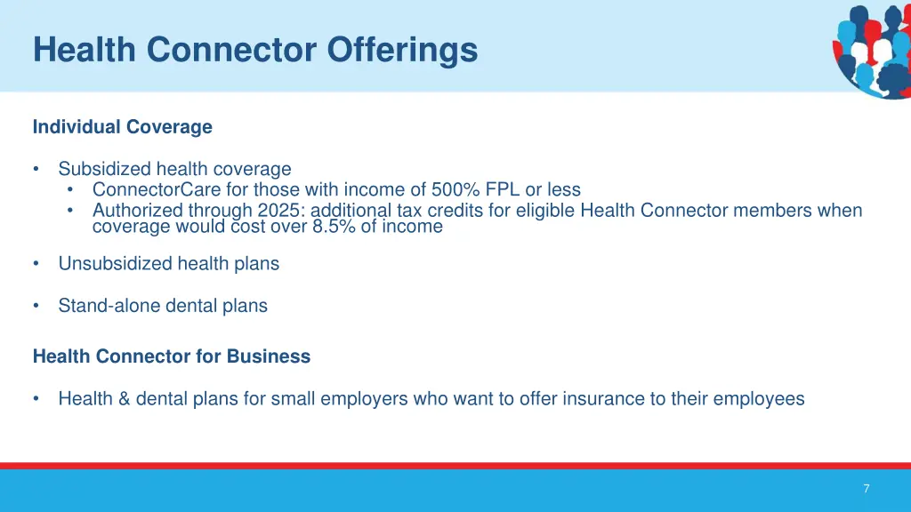 health connector offerings