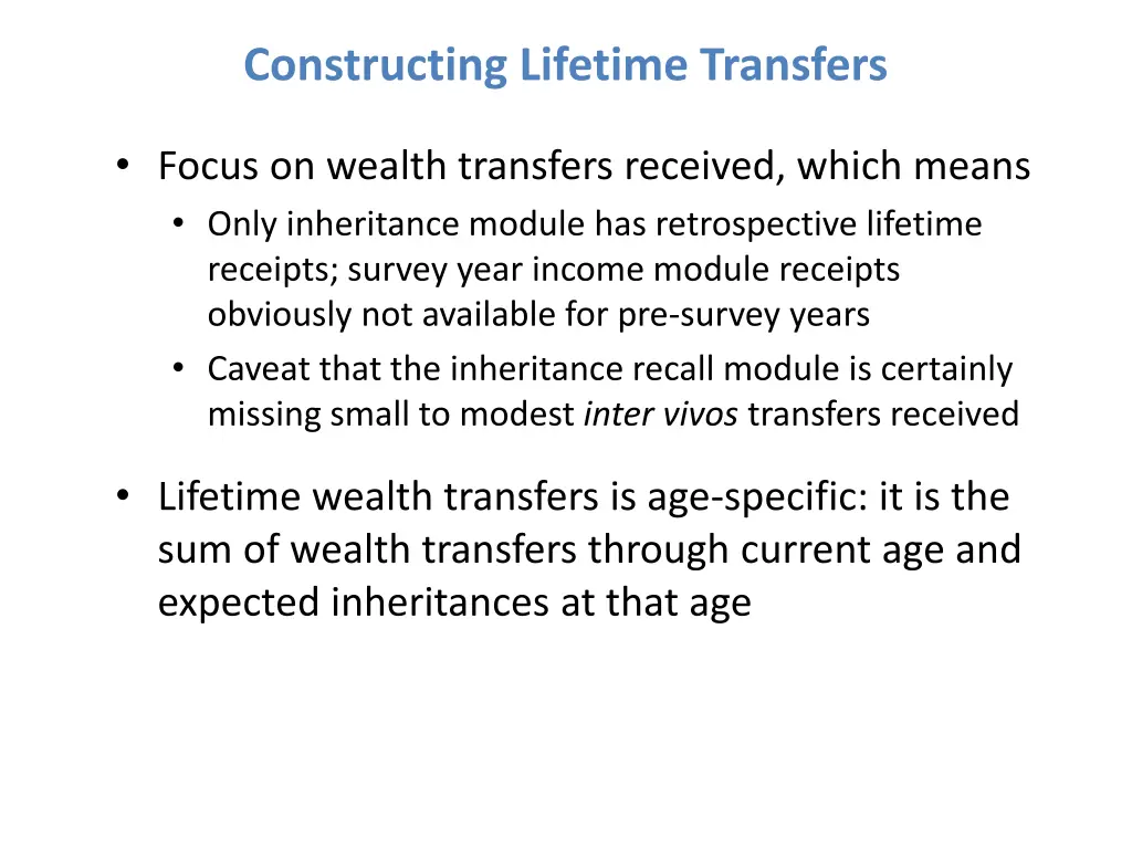 constructing lifetime transfers