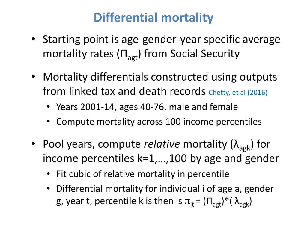 differential mortality