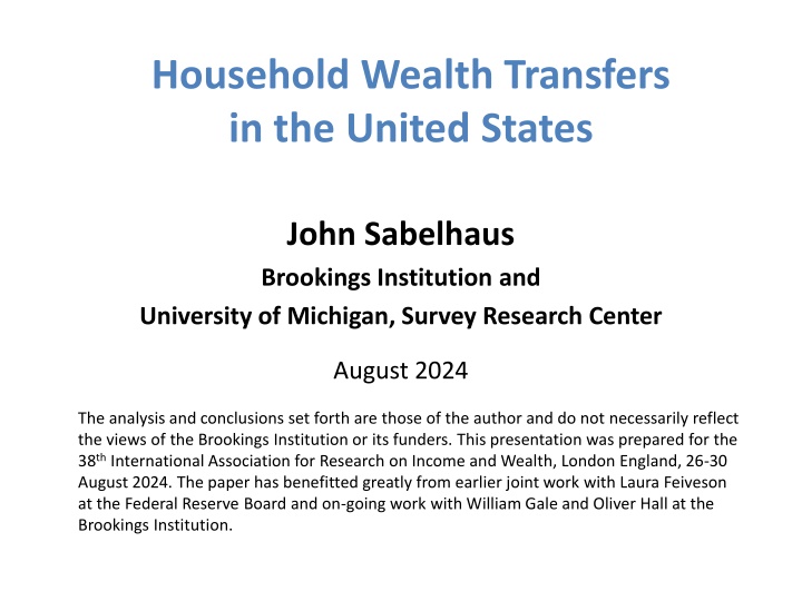 household wealth transfers in the united states