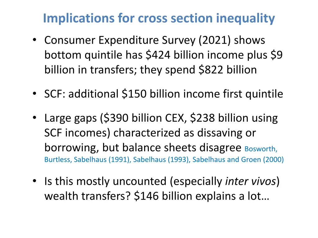 implications for cross section inequality