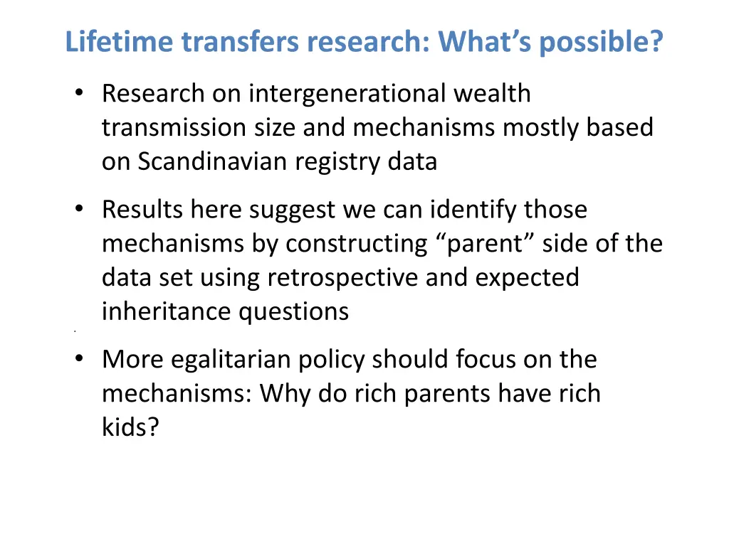 lifetime transfers research what s possible