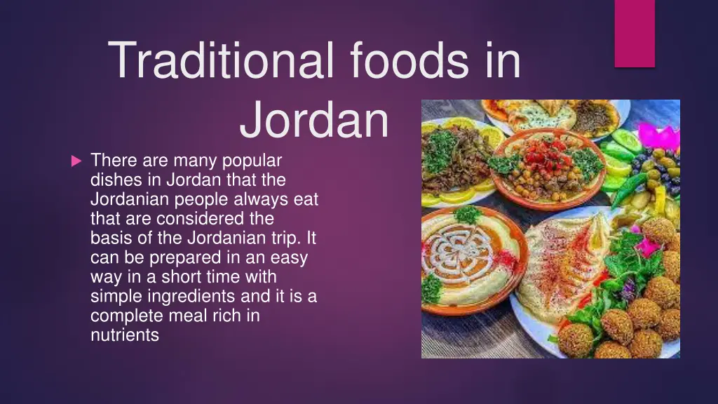 traditional foods in jordan there are many