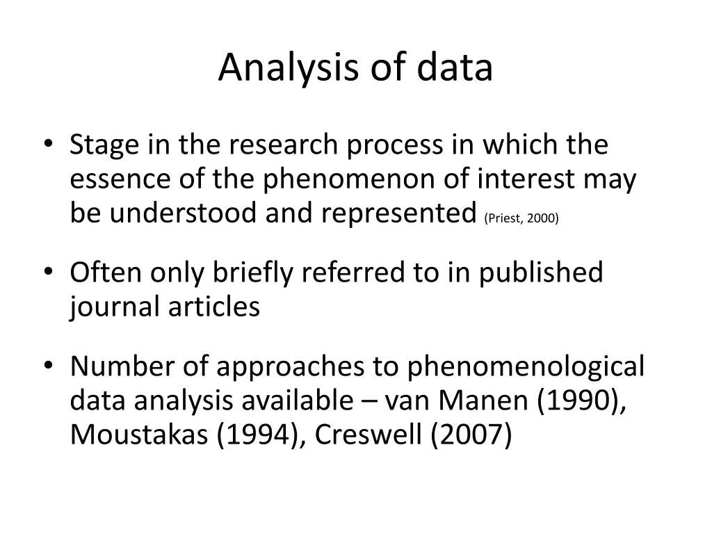 analysis of data