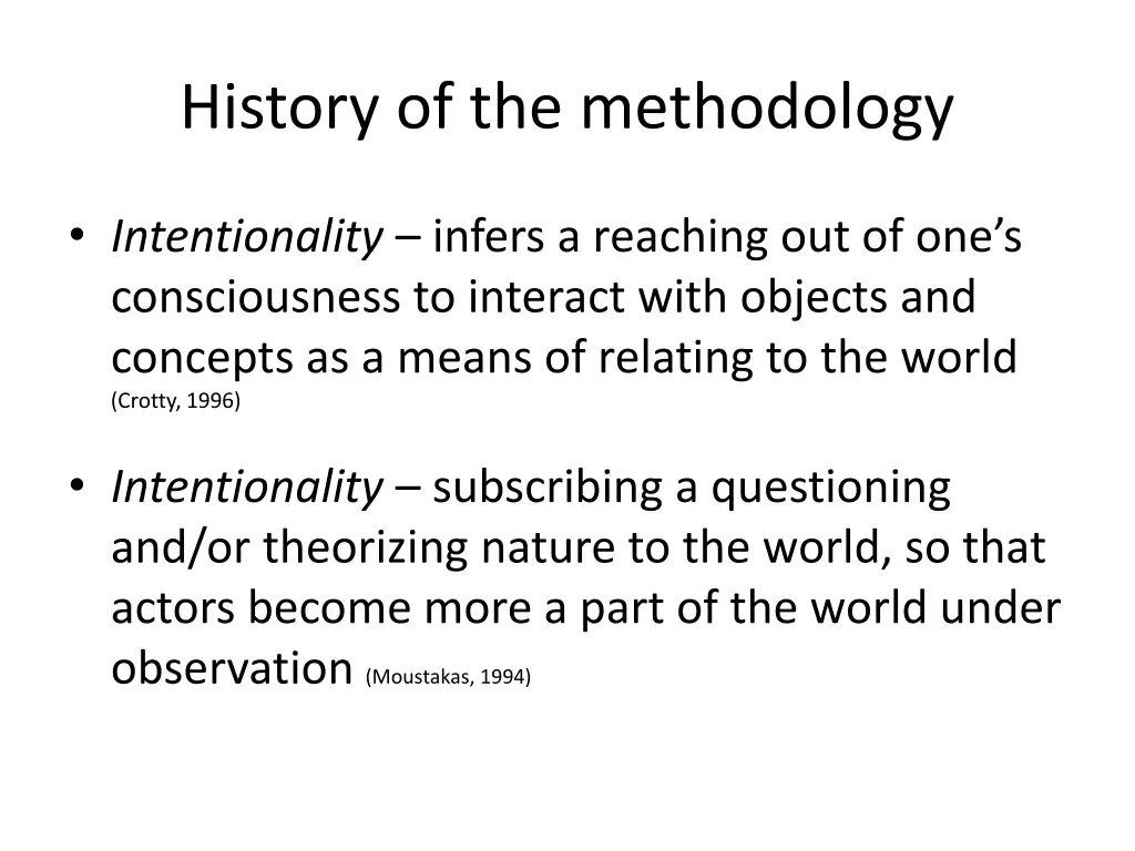 history of the methodology 2