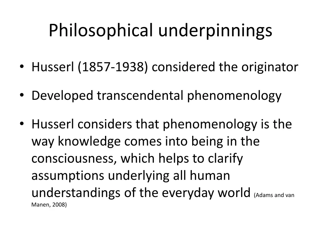 philosophical underpinnings