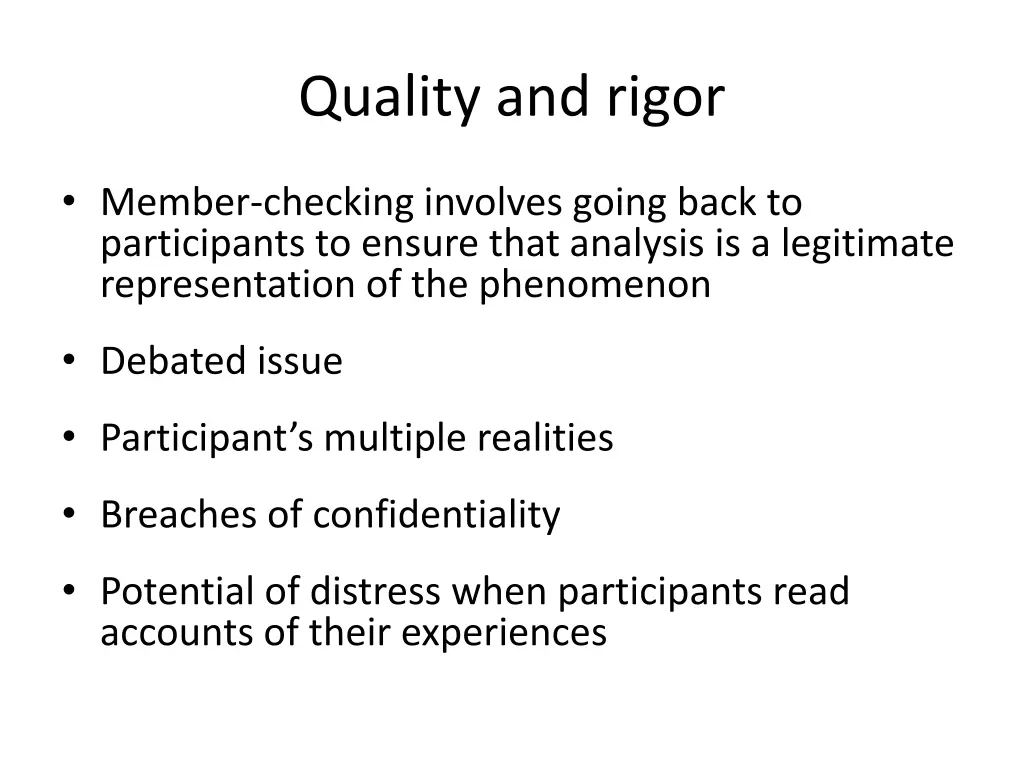 quality and rigor 1