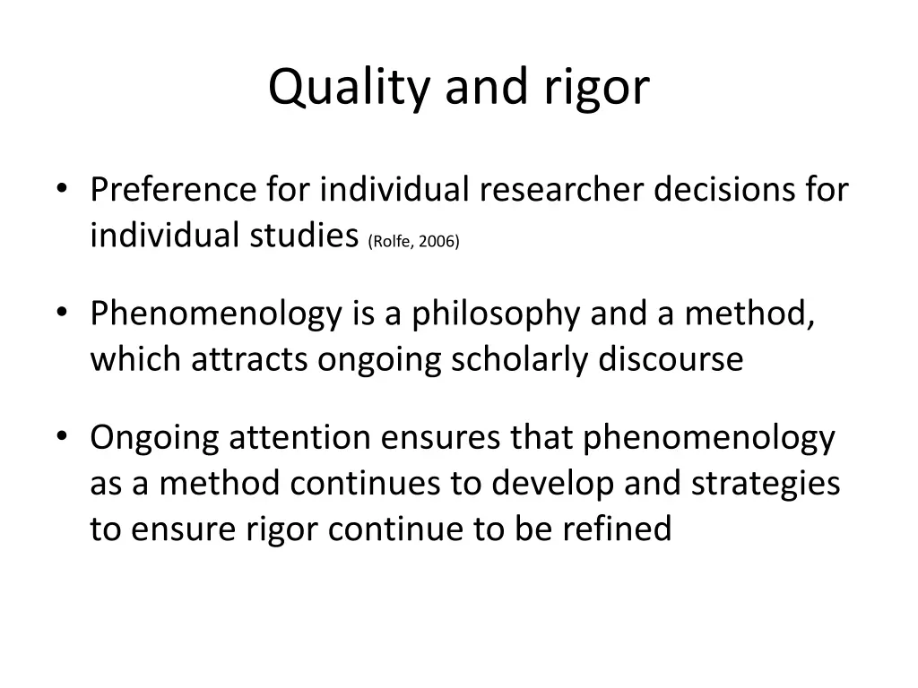 quality and rigor 3
