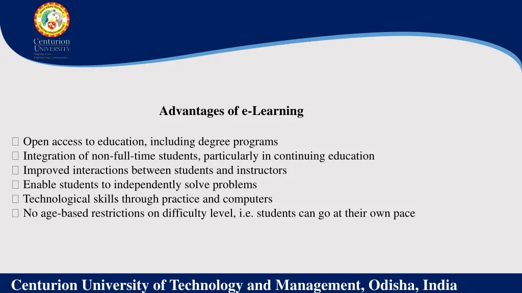 advantages of e learning